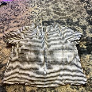 striped gray top